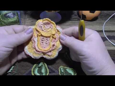 Видео: ВЯЗАНИЕ! МК листочка к розе часть 1