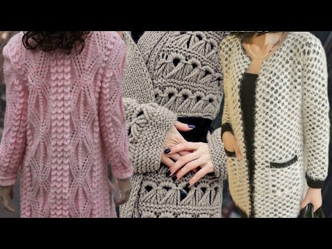 Видео: Улетные модные кардиганы для женщин, вязание. Cool fashionable cardigans for women, knitting.