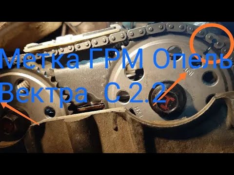 Видео: Метка сеп ГРМ-а Опель вектра С 2.2