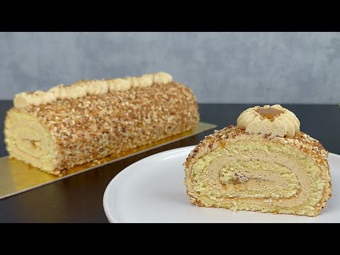 Видео: Рождественский журнал! Рулонное пралине со сливочным мусселем! Рождественский десерт!