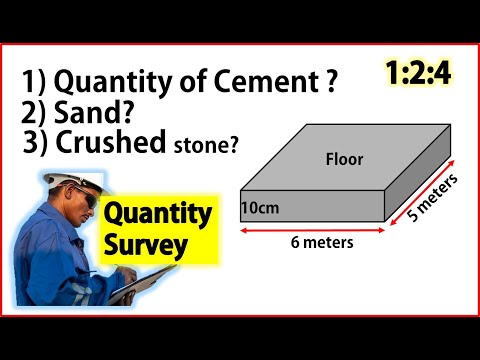 Видео: как рассчитать количество цемента, песка и щебня в полу/плите