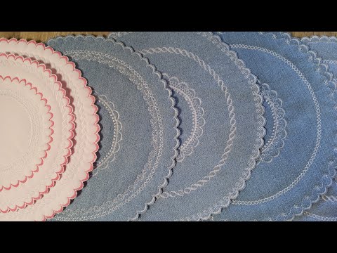 Видео: Красивые салфетки строчим по кругу - расскажу и покажу пошагово