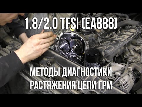 Видео: Методы диагностики растяжения цепи ГРМ 1.8/2.0 TFSI (EA888)