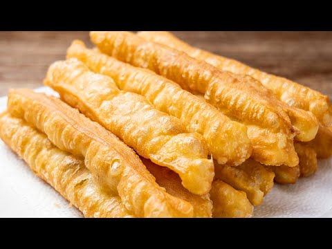 Видео: Жареные во фритюре палочки из теста, китайский Youtiao, веганский рецепт