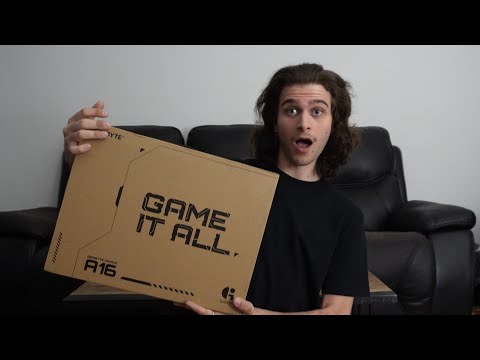 Видео: Распаковка моего нового рабочего ноутбука — ноутбук Gigabyte A16 5060 8 ГБ