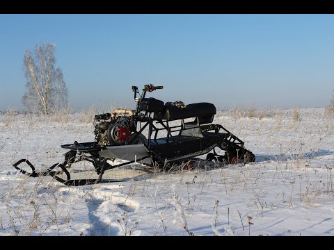 Видео: Технический обзор самодельного снегохода с двигателем Lifan 15л/с