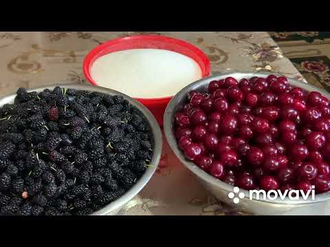 Видео: Варенье из вишни 🍒 и шелковицы! Моё любимое варенье!
