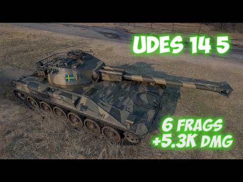Видео: UDES 14 5 - 6 Фрагов 5.3K Урона - Зверь! - World Of Tanks