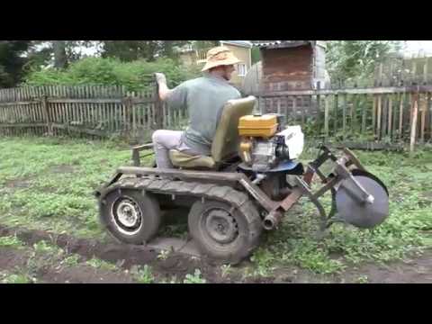 Видео: Минитрактор Робинзон. Задняя навеска и окучник.