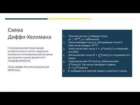 Видео: Схема Диффи-Хеллмана