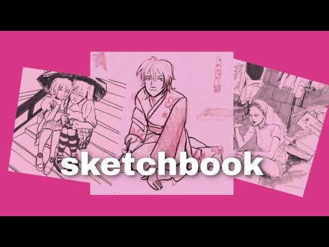 Видео: обзор на розовый скетчбук 💘 | часть 1