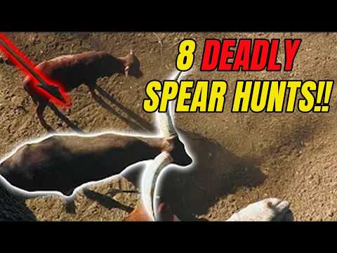 Видео: 8 ОХОТЫ С КОПЬЯМИ, 11 минут хаоса охоты с копьями!