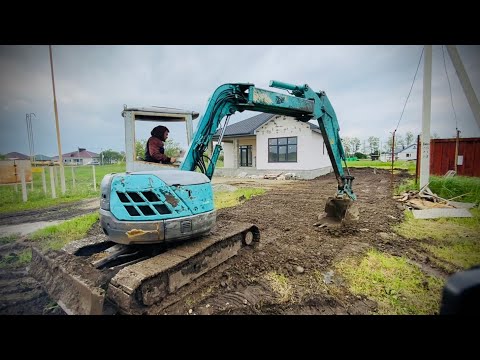 Видео: РАБОЧАЯ СМЕНА мини ЭКСКАВАТОРА. Траншея/Колодец/Планировка. День работы за 12 минут. Timelapse.