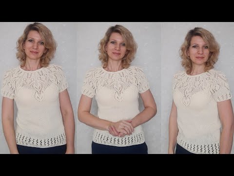 Видео: Кофточка "Vanilla"/ Круглая кокетка спицами./ Попетельный МК.