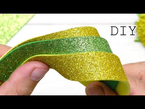 Видео: Посмотрите что получилось! Необычные одуванчики из Глиттеного фоамирана для декора.