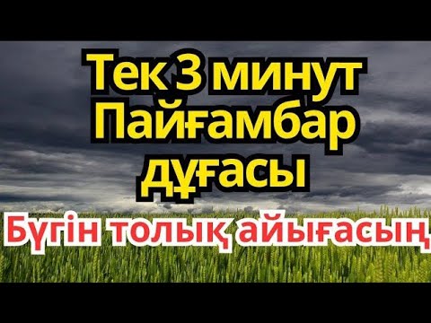 Видео: 🤲 Қандай науқас болса да, Пайғамбардың дұғасымен, Алланың қалауымен, 3 минутта сауығасың.