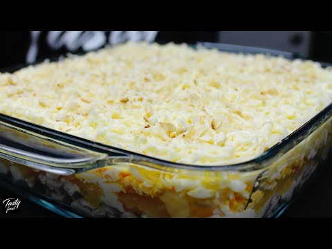 Видео: Салат с Ананасами и Курицей за 5 Минут, Нежный и Вкусный!