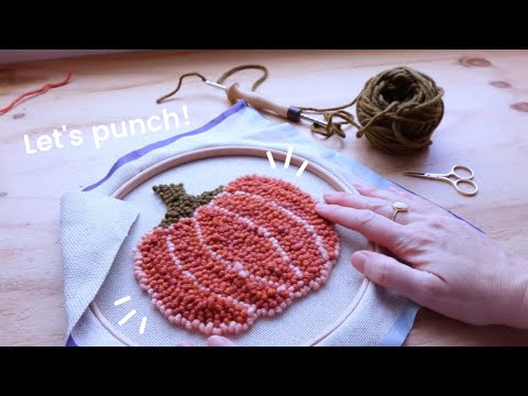 Видео: Полное руководство по PUNCH NEEDLE — новый набор для тыквы