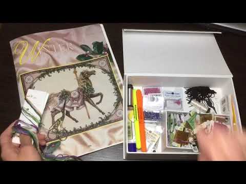 Видео: Carousel Horses for Winter by Teresa Wentzler процесс вышивки и готовая работа