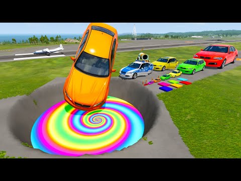 Видео: БОЛЬШИЕ И МАЛЕНЬКИЕ МАШИНКИ против ГИГАНТСКОЙ ЯМЫ #110 - BeamNG.drive Ninja BeamNG !