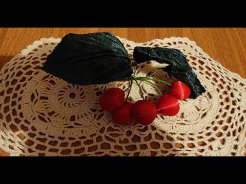 Видео: Веточка вишни из ткани. Гильоширование или выжигание по ткани