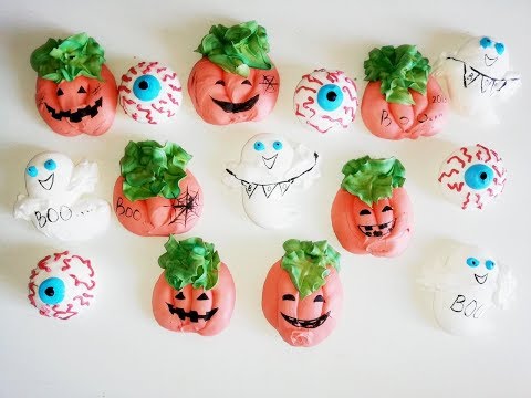 Видео: Безе на Хэллоуин, безе Глаз, безе тыква, безе Привидение
