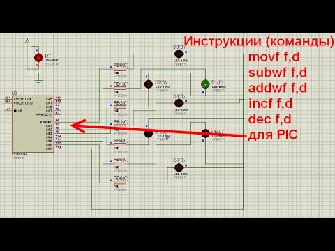 Видео: 17. Команды PIC микроконтроллеров: MOVF, SUBWF, ADDWF, INCF, DECF (Урок 14. Теория)