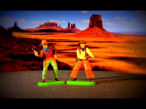 Видео: солдатики Britains Wild West Cowboys Дикий Запад Ковбои