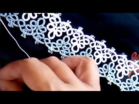 Видео: Фріволіте голкою для початківців і не тільки, продовження ланцюжка #frivolite #handmade