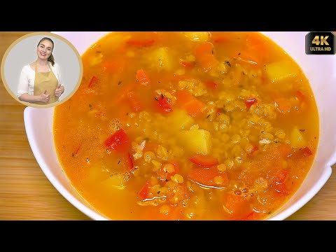 Видео: Вкусный ЧЕЧЕВИЧНЫЙ СУП! Быстрый СУП из Чечевицы, Простой Рецепт! Суп из красной чечевицы, БЮДЖЕТНО!