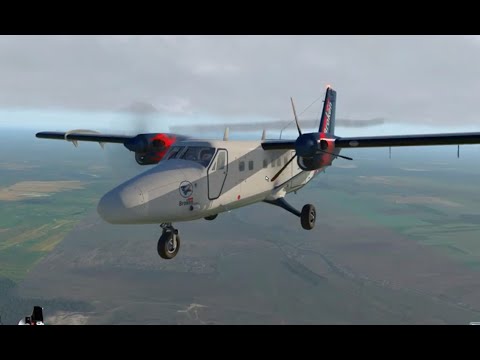 Видео: Горячий перелёт во Львов. Twin Otter DHC-6 для X-Plane 11.
