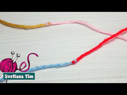 Видео: Как Соединить Нить при Вязании Спицами. Ткацкий Узел для соединения двух нитей