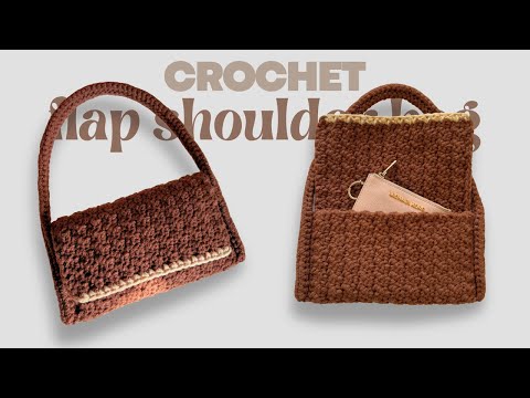 Видео: Мастер-класс по вязанию крючком сумки-клапана на плечо (для начинающих)