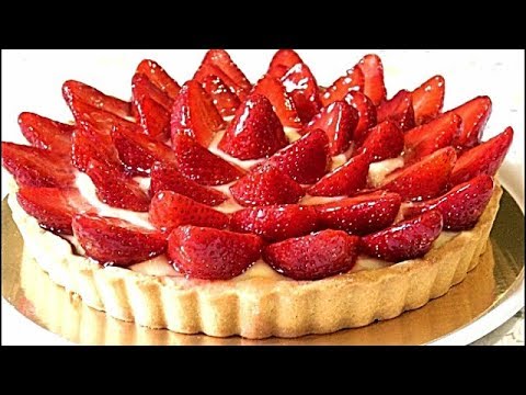 Видео: ТАРТ с заварным кремом и клубникой/Tart with custard and strawberries