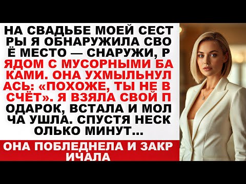 Видео: На свадьбе моей сестры меня посадили в коридоре Тогда я ушла и то что произошло дальше шокировало...