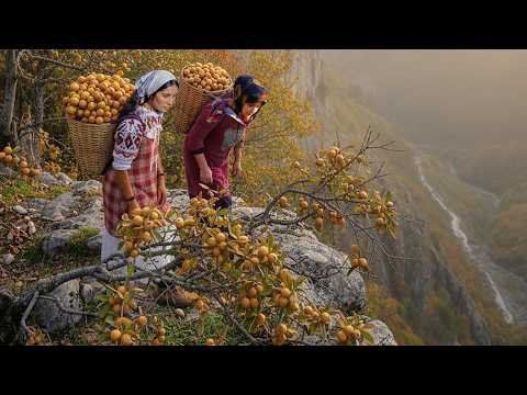 Видео: Вы не поверите, как эти деревенские женщины собирают фрукты в горах!