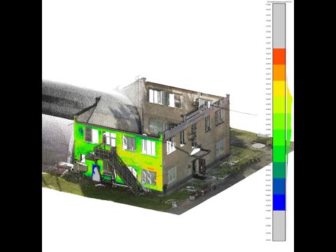 Видео: Отклонения фасада от вертикали в CloudCompare