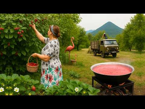 Видео: Горная деревня Азербайджана | Сбор лесных ягод | Подготовка к зиме | Скашивание травы