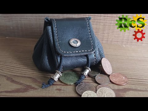Видео: Кожаный кошелек для монет с медной фурнитурой