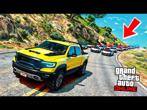 Видео: ЧИТ RAM TRX ПРОТИВ КОПОВ! ПОЛИЦЕЙСКАЯ ПОГОНЯ ЗА ЧИТ ТАЧКОЙ В GTA 5 ONLINE!