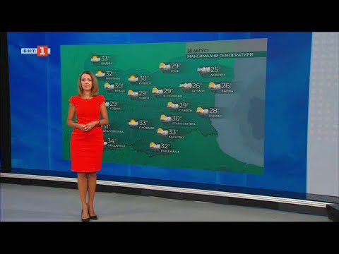 Видео: Жълт код за гръмотевични бури в Североизточна България - Времето по БНТ - 28.08.2024