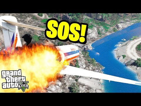 Видео: АВАРИЙНАЯ ПОСАДКА на УЗКУЮ РЕКУ!! АВИАКАТАСТРОФА в GTA 5! (Моды ГТА 5)