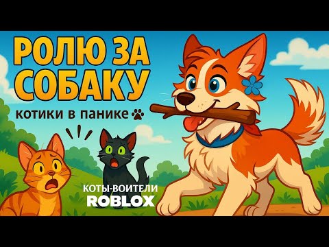 Видео: Ролю за собаку в Котах-Воителях Roblox 🐶 | Прикол!