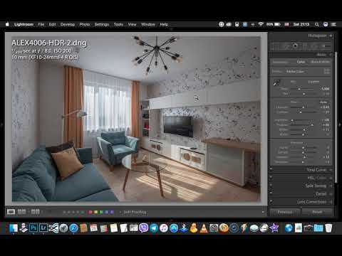 Видео: Обработка интерьерной фотографии