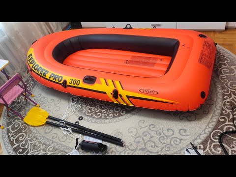 Видео: Надувная лодка Intex Explorer 300 PRO, распаковка, беглый обзор.