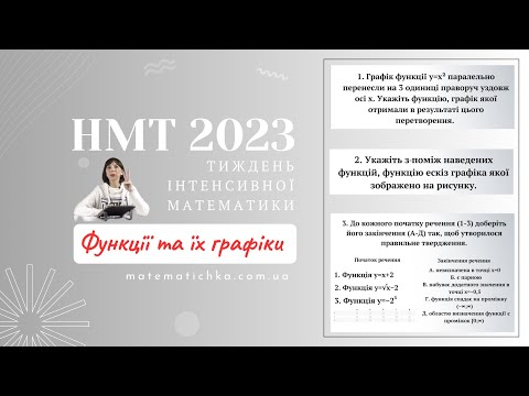 Видео: Тиждень інтенсивної математики. Функції та їх графіки. НМТ 2023