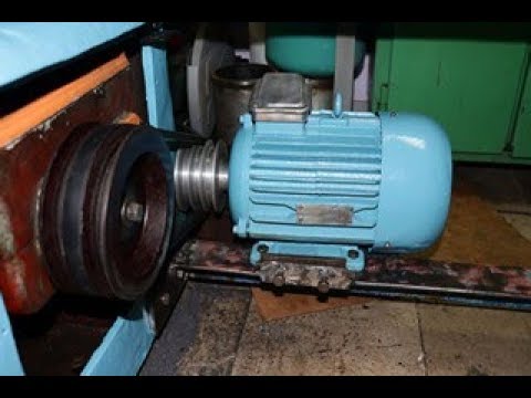 Видео: 1А616 Установка нового двигателя под станину станка.