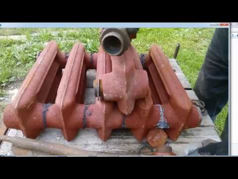 Видео: Надёжный теплообменник в печь из чугунных батарей- ПОТЁК