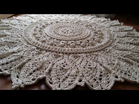 Видео: Часть 3 ВЯЗАНЫЙ КОВЕР 13-18 ряд МК мастер класс Crochet rug