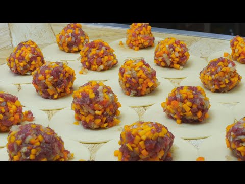 Видео: МАНТЫ с ТЫКВОЙ и МЯСОМ (фаршем). MANTY with PUMPKIN and MEAT (minced meat).